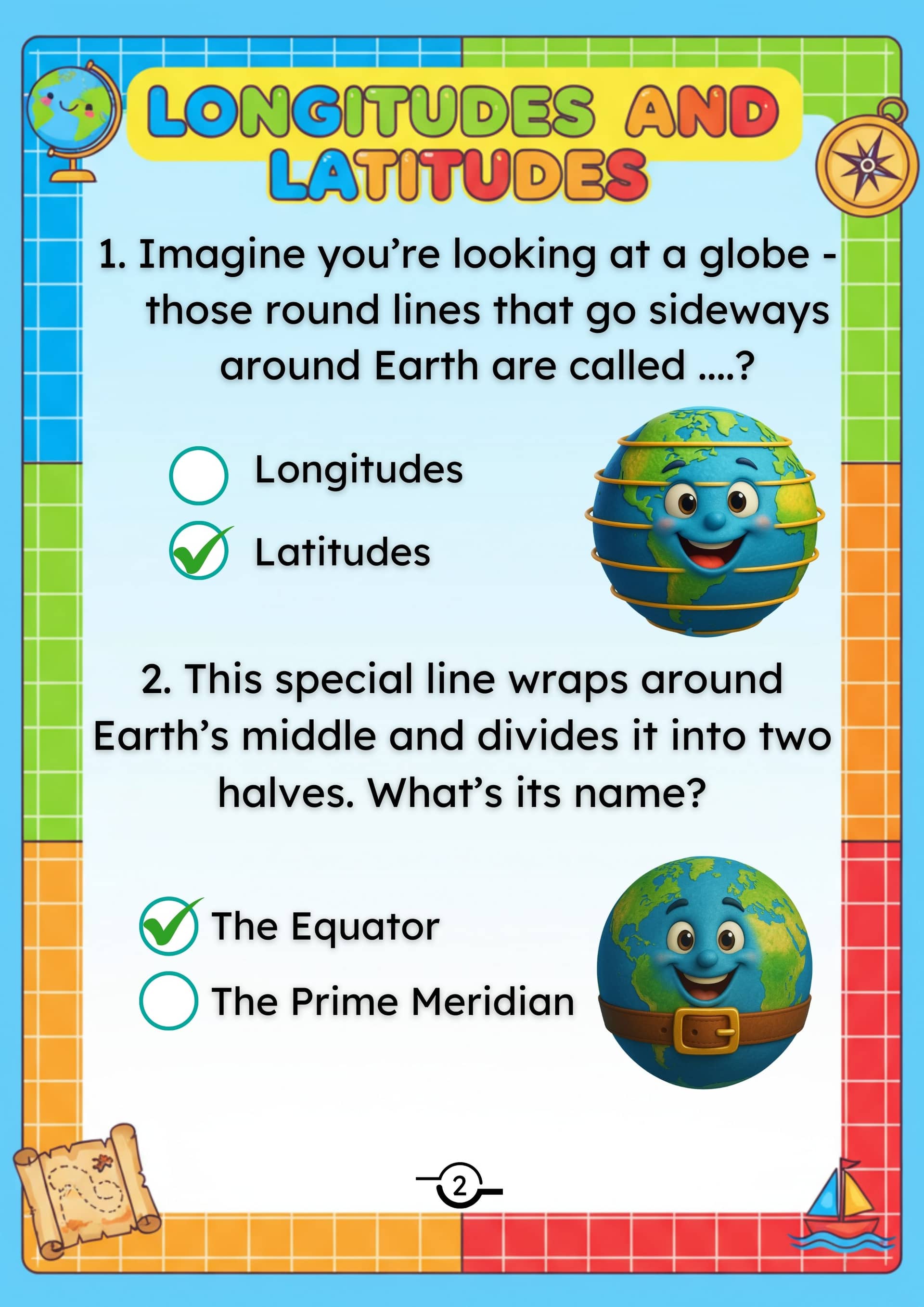 Page 2 of Longitudes & Latitudes - I